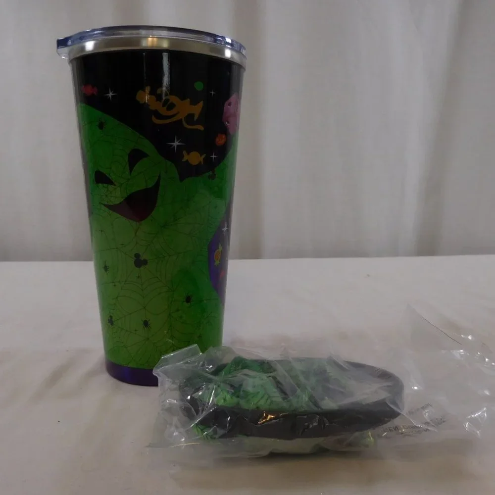Disney Parks 2022  Oogie Boogie Stainless Steel Tumbler with Sealed Lanyard Hold